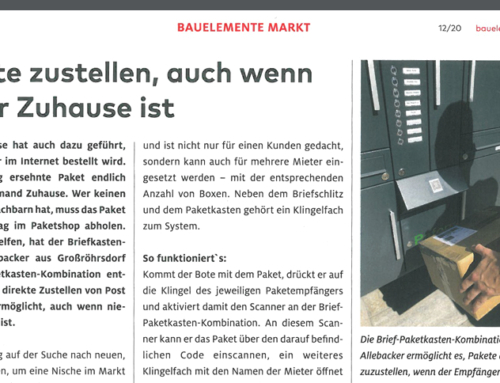 BAUELEMENTE MARKT: Pakete zustellen, auch wenn keiner Zuhause ist